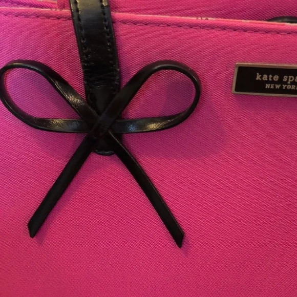 Kate Spade Vibrant Pink Tote with Black Accents - Picture 3 of 13